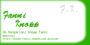 fanni knopp business card